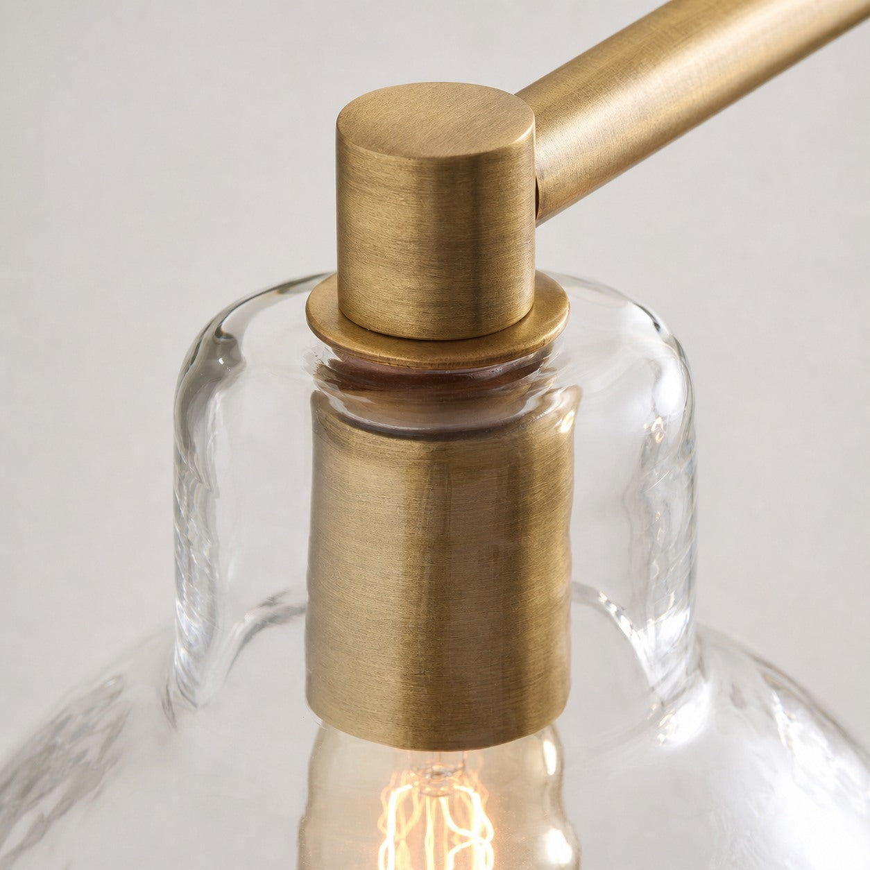 Glavira Recycled Glass Double Sconce - Indoor Brass Wall Lighting