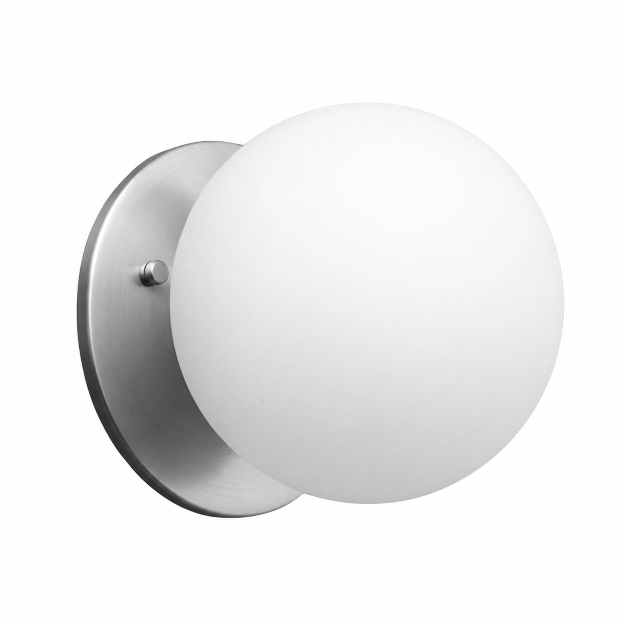 Glorica Glass Brass Wall Sconce - Frosted Globe Classic Light For Warm Ambiance