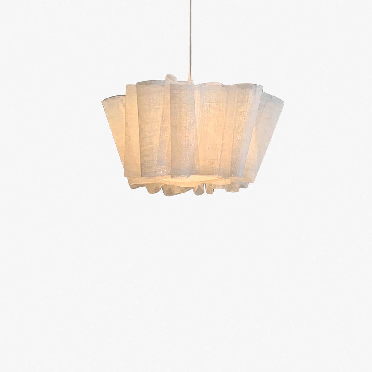 Nordic Linen Pleated  Fabric Pendant Light Lampshade