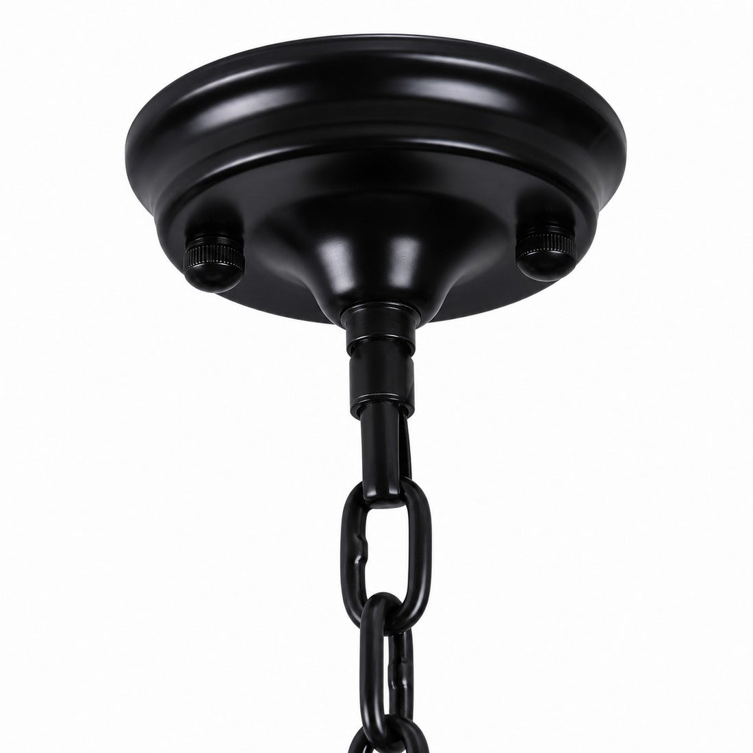 Black Trapeze Glass Pendant Light
