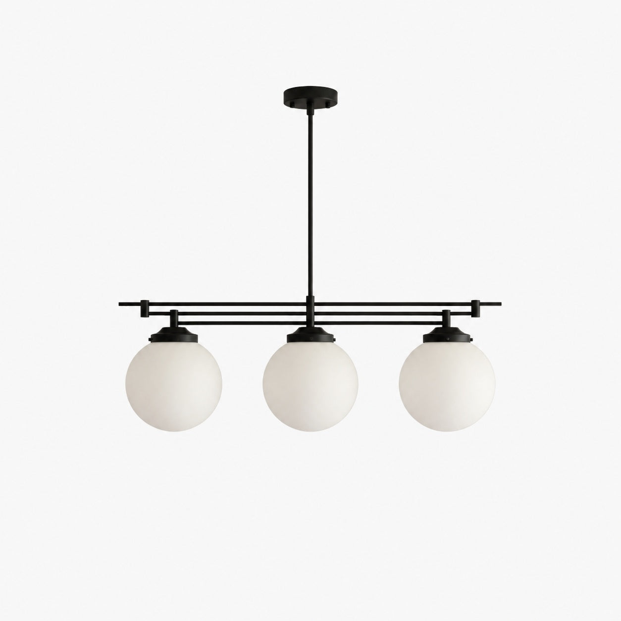 Glorica Glass Frosted Globe Pendant Light - Art Deco Hanging Light for Home