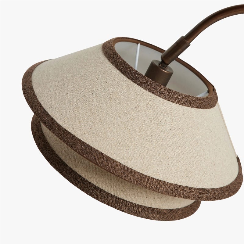 Tarivon Stacked Table Lamp – Modern Antique Linen Shade for Bedroom & Living Room