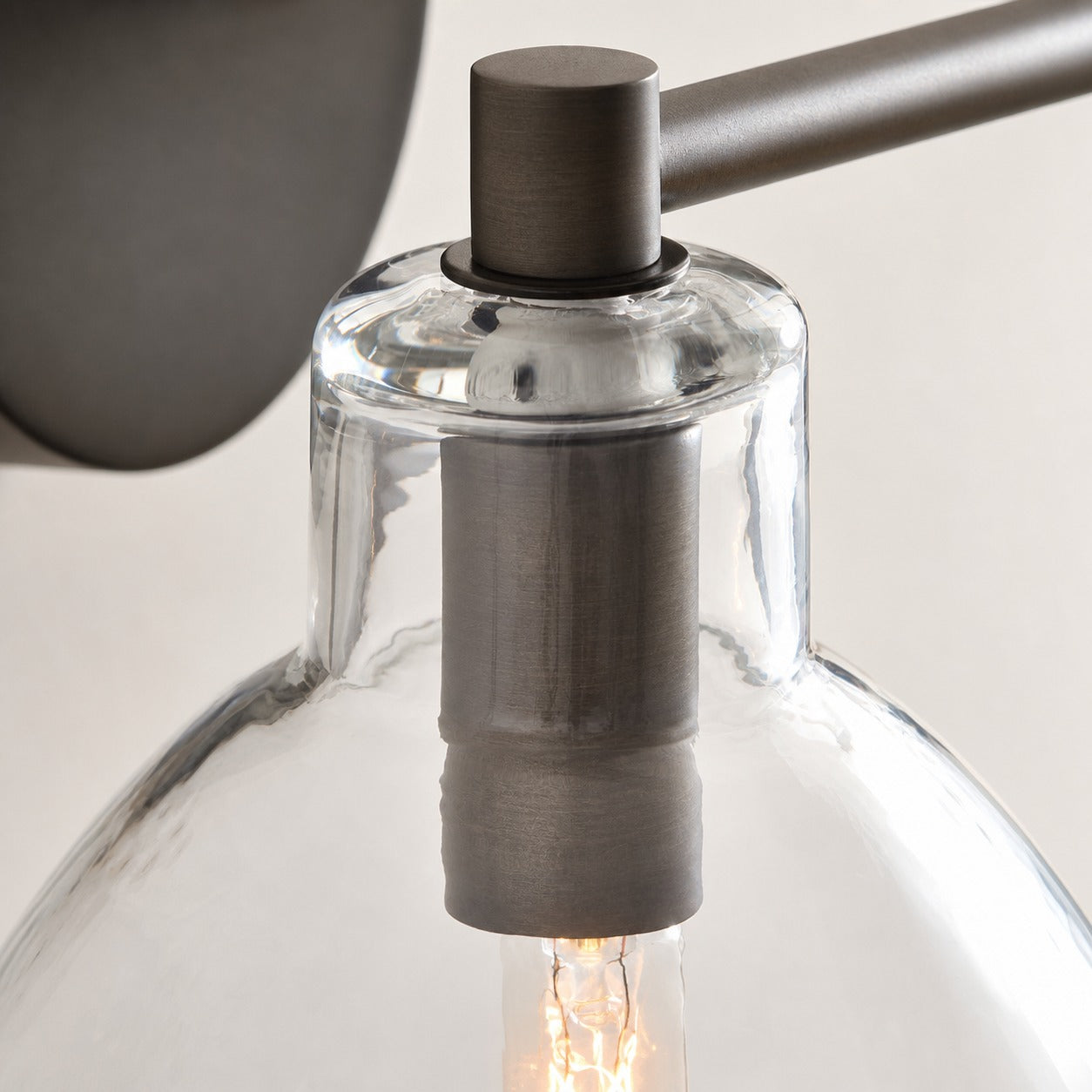 Glavira Recycled Glass Double Sconce - Indoor Brass Wall Lighting