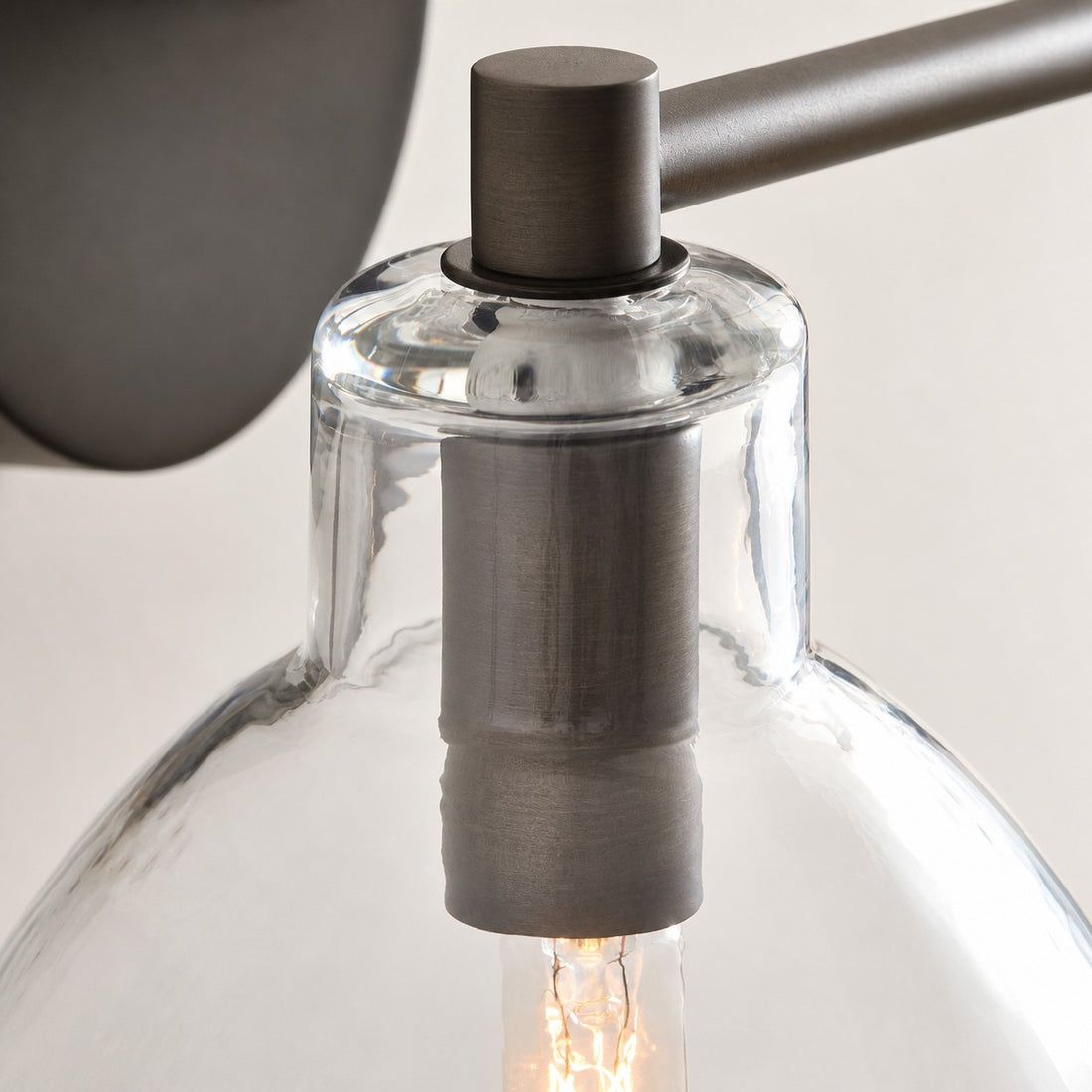 Glavira Recycled Glass Double Sconce - Indoor Brass Wall Lighting