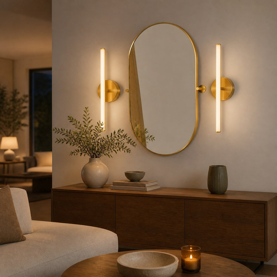 Voro Modern LED Wall Sconce - Metal Bathroom & Hallway Lighting Fixture