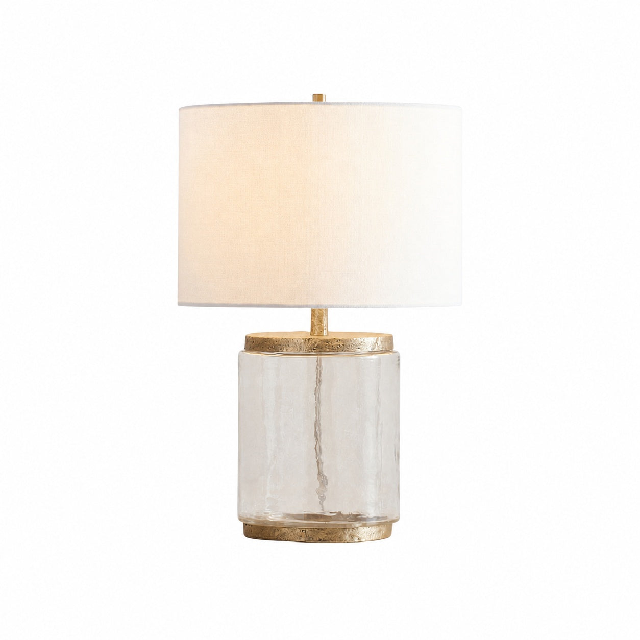 Sustaina Recycled Glass Table Lamp - Sculptural Irregular Shape and Coastal Style for Bedroom Nightstand