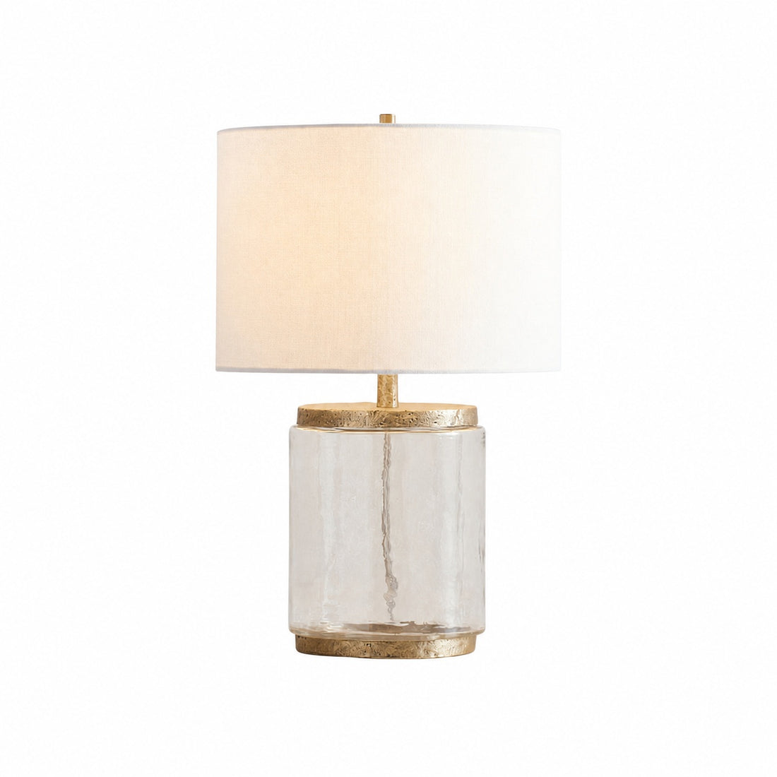 Sustaina Recycled Glass Table Lamp - Sculptural Irregular Shape and Coastal Style for Bedroom Nightstand