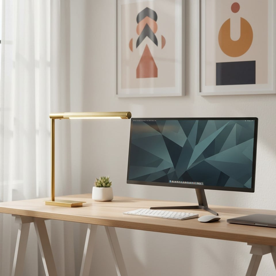 Zorv Task Table Lamp – Timeless Metal Table Lamp with Touch Switch for Study or Living Room