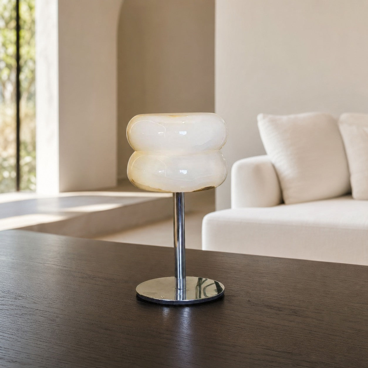 Jade Donut Table Lamp
