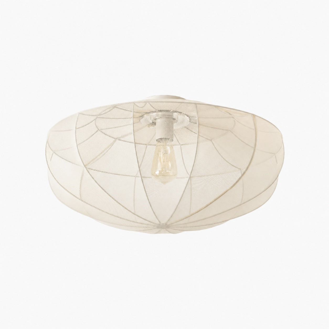 Lumifil Draped Mesh Ceiling Light – Boho Rustic Textured Shade Lamp for Living Room or Bedroom