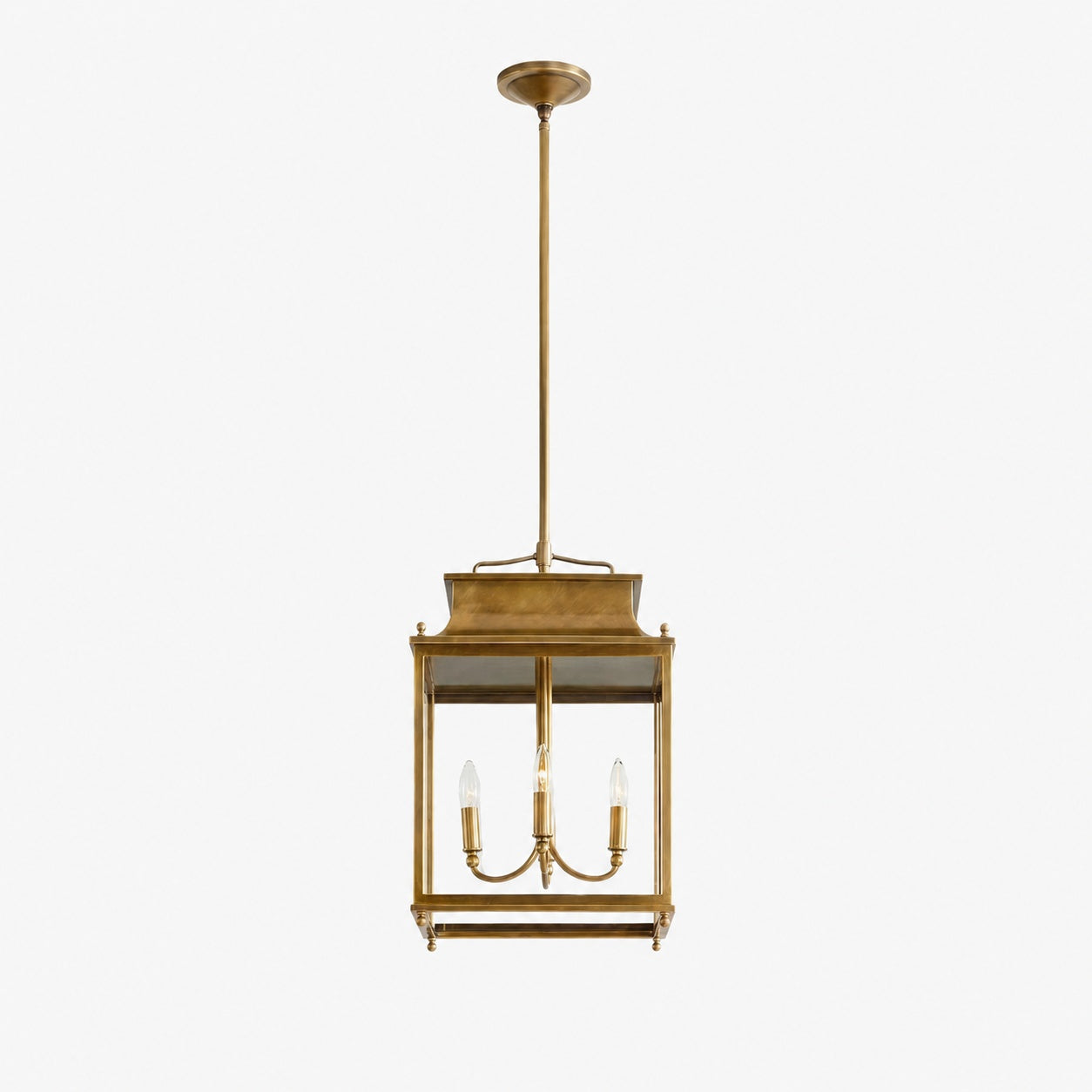Yolvira Modern Outdoor Lantern Pendant - Metal Hanging Light for Exteriors
