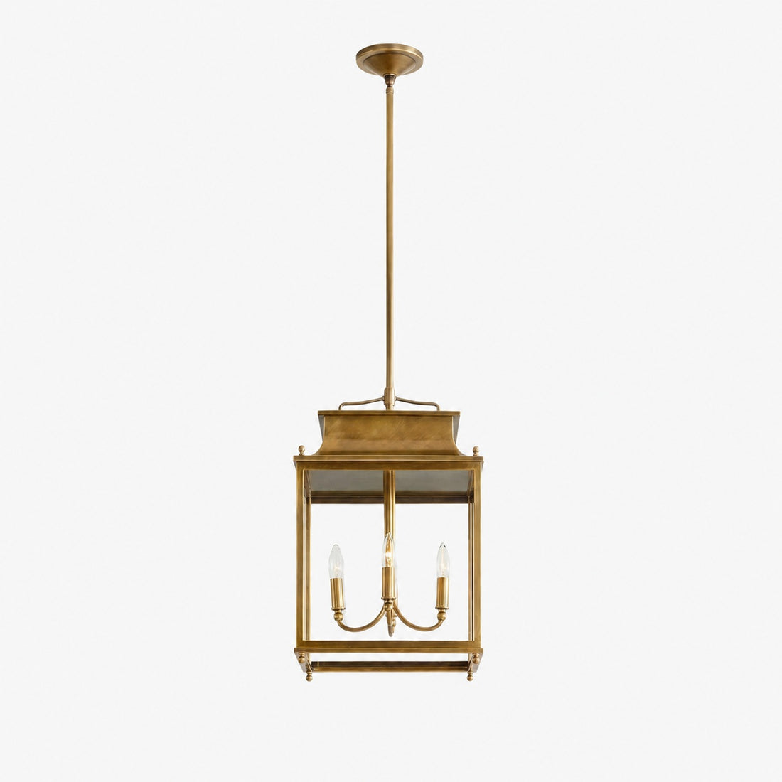 Yolvira Modern Outdoor Lantern Pendant - Metal Hanging Light for Exteriors