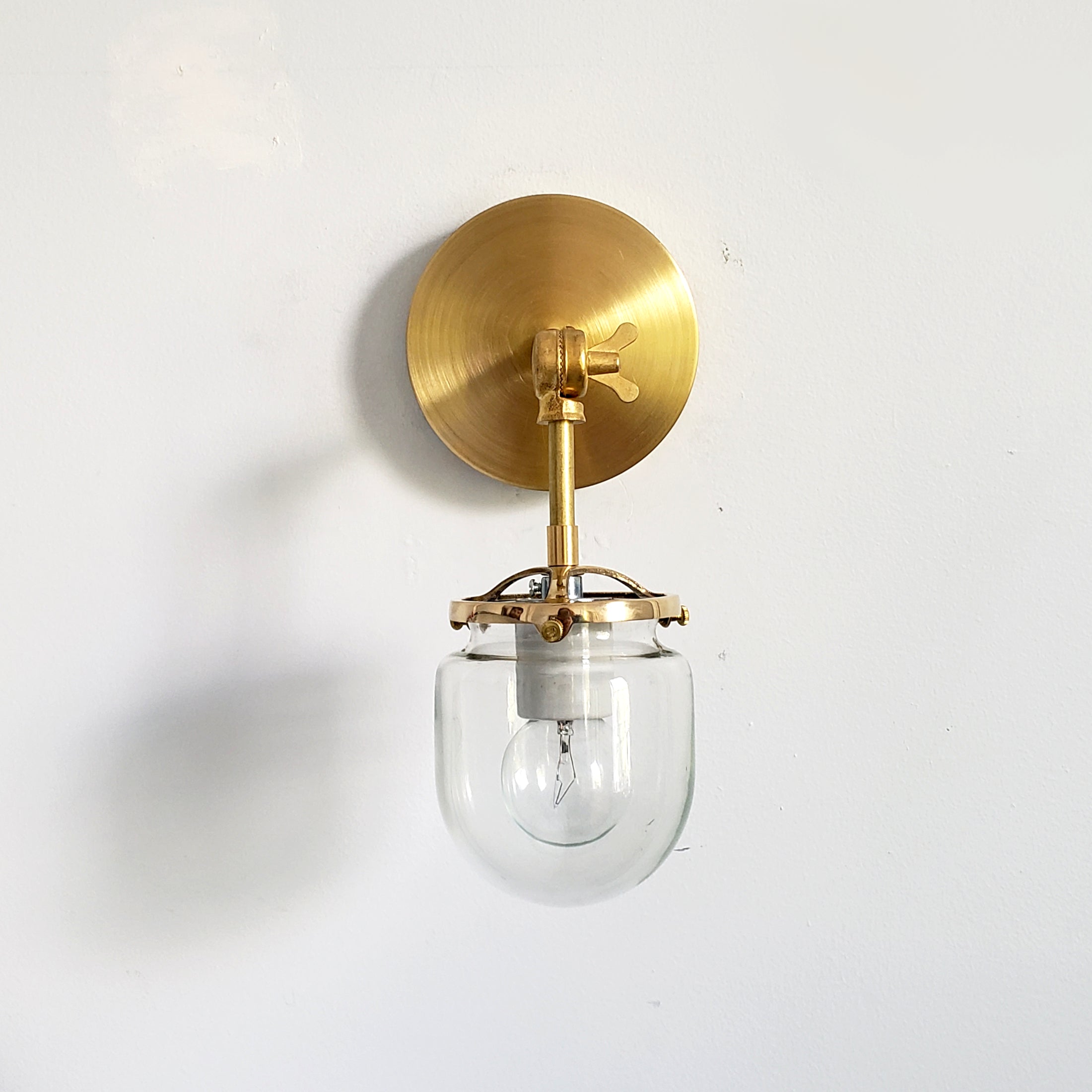 Nautical Metal & Glass Versatile Articulating Wall Lamp