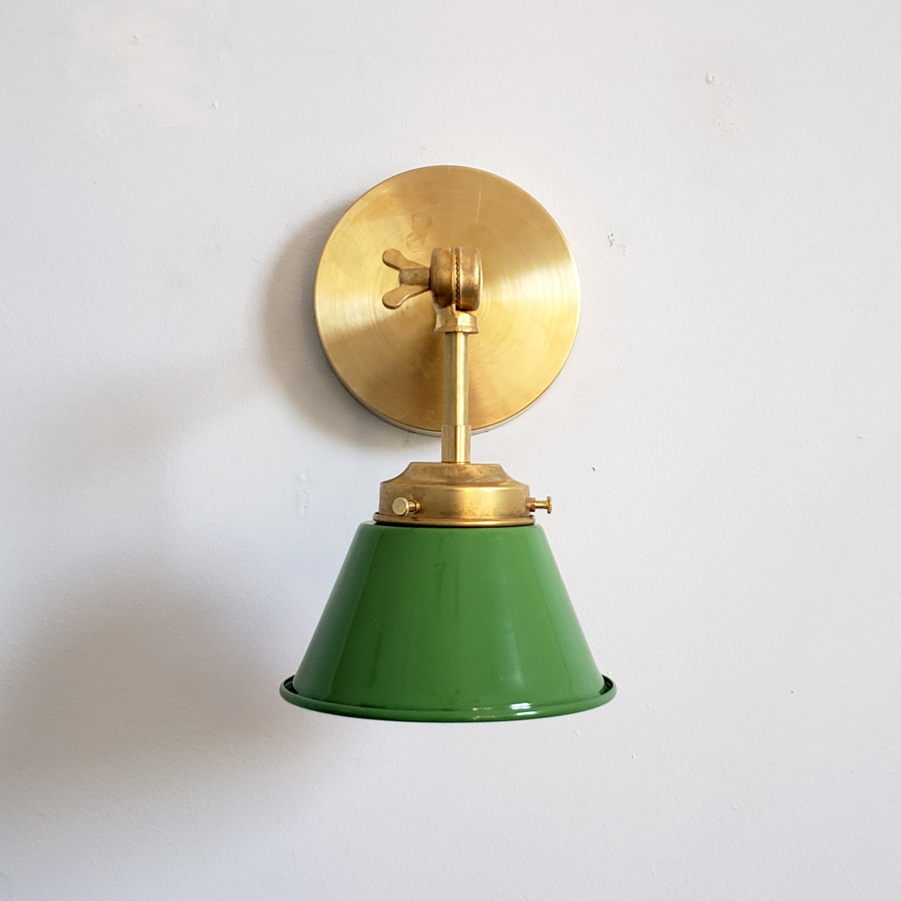 Modern Cone With Elegant Swivel Mechanism Brass Wall Lamp