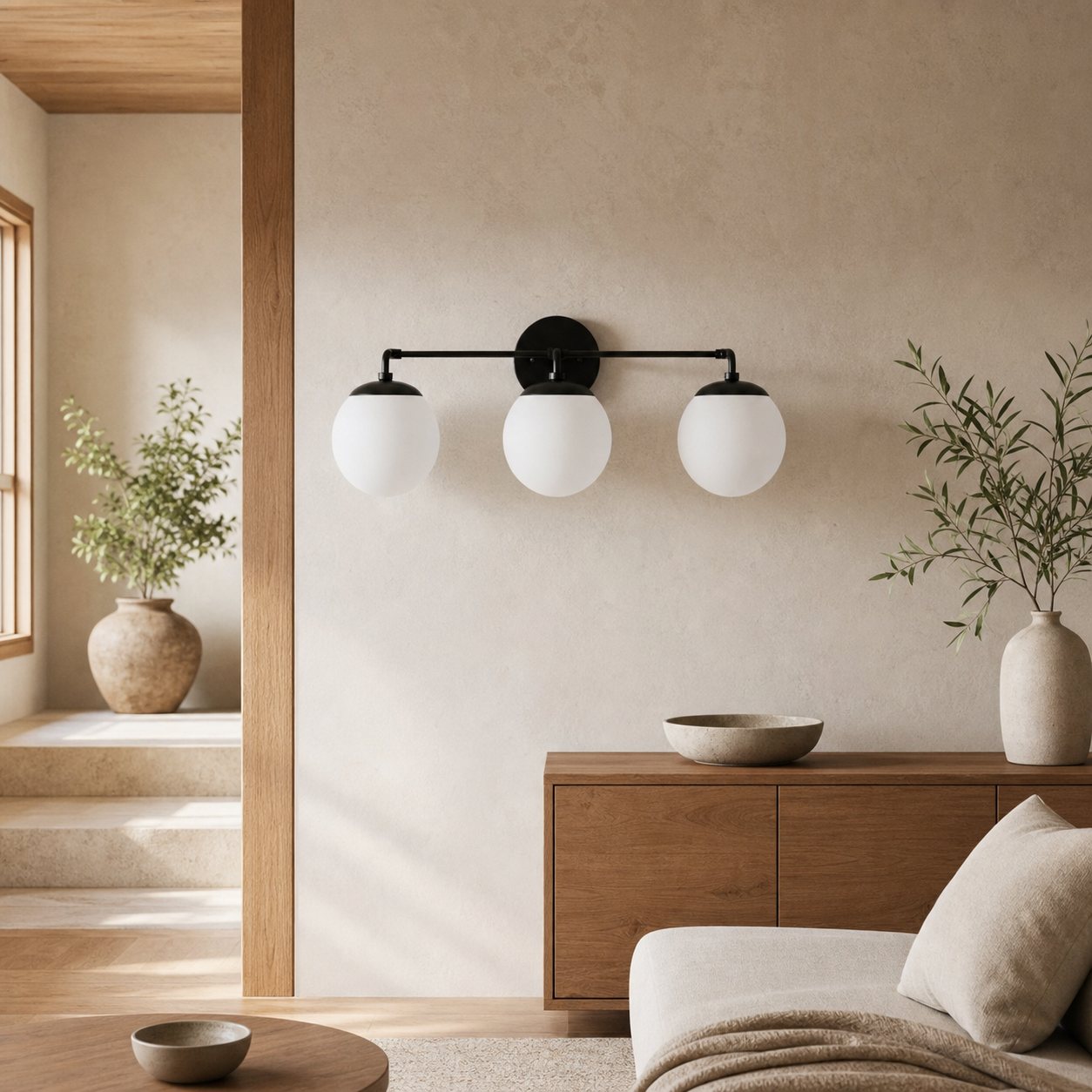 Glorica Glass Wall Sconce - Modern Vintage Vanity Light Fixture