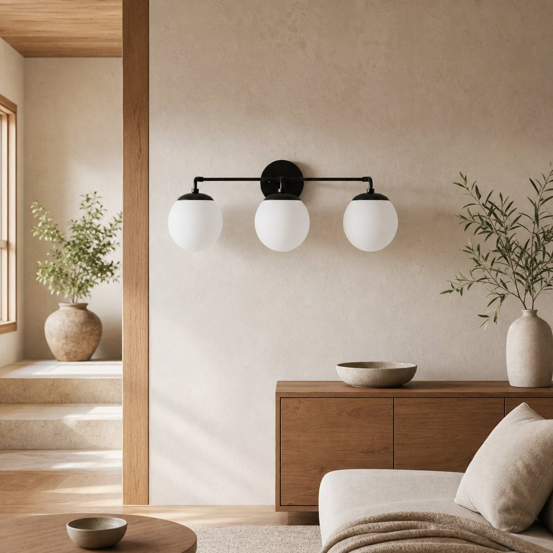Glorica Glass Wall Sconce - Modern Vintage Vanity Light Fixture