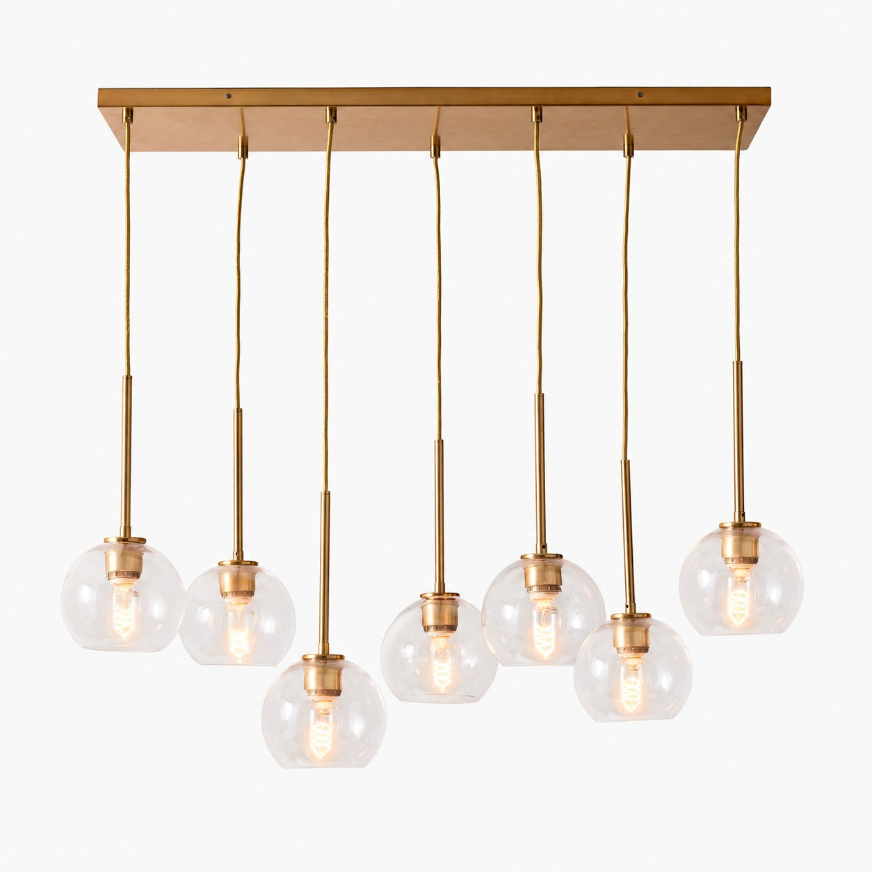 Selvion Elegant 7-Light Globe Chandelier – Glass Pendant Light
