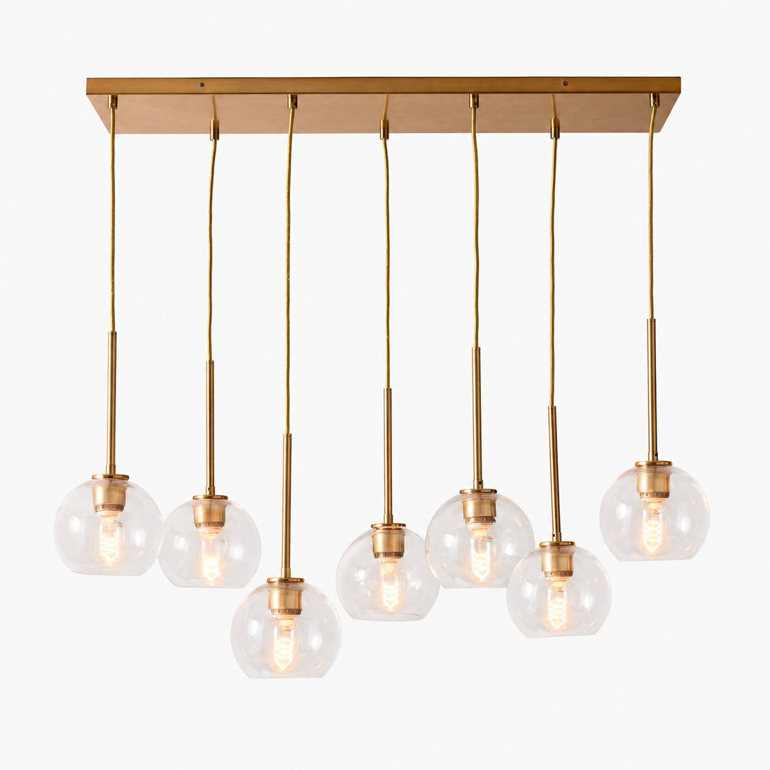 Selvion Elegant 7-Light Globe Chandelier – Glass Pendant Light
