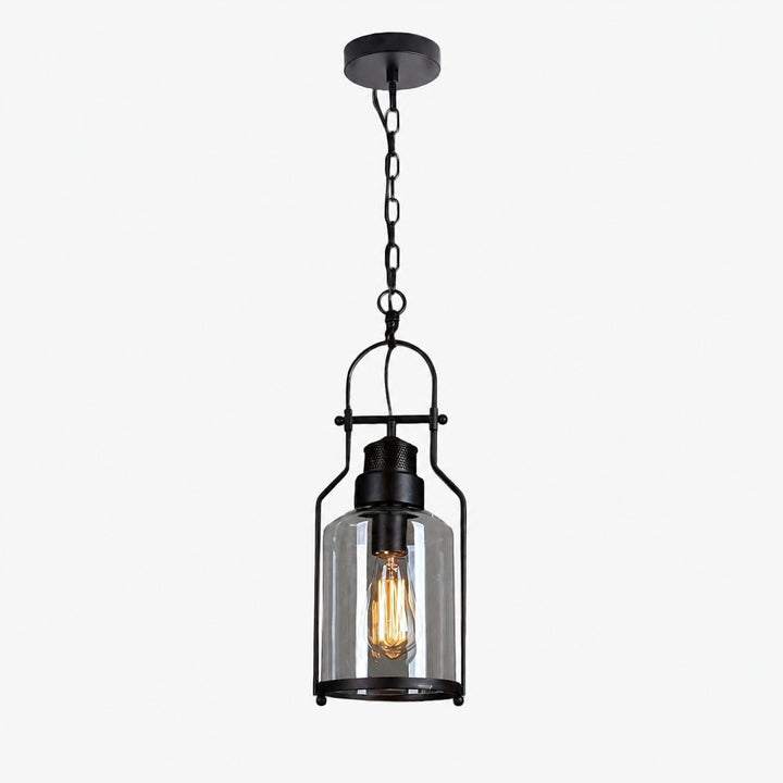 Lirra Vintage Iron Glass Pendant Lamp - Industrial Style Ceiling Lamp for Bars and Homes U20