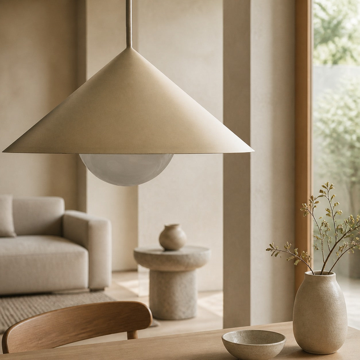 Brivana Adjustable Pendant – Cone Shade Light for Kitchen or Dining