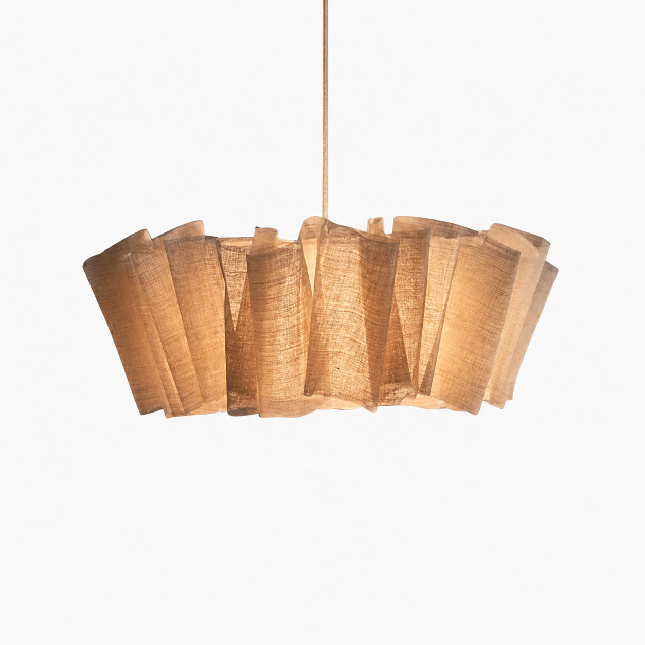 Nordic Linen Pleated  Fabric Pendant Light Lampshade