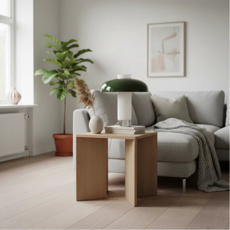 Nera Curved Accent Lamp - Organic Modern Design with Soft Glow for Nightstand or Console Table