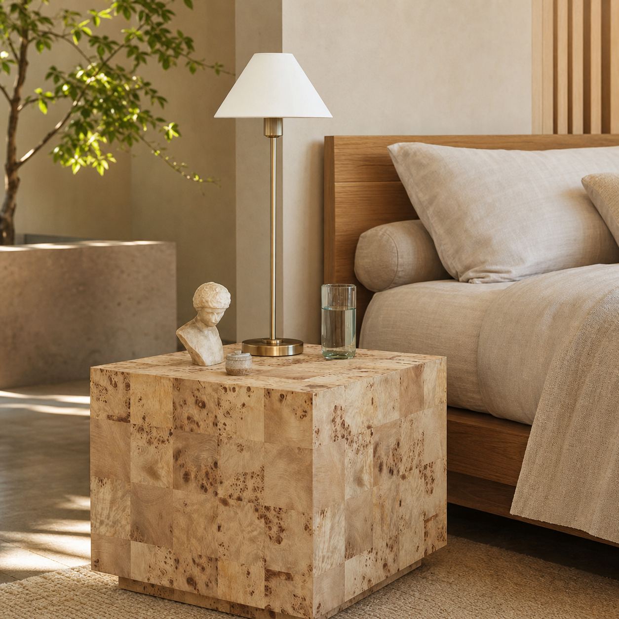 Diora Table & Floor Lamps - Linen Shade Modern Linear Style Sophisticated Accent