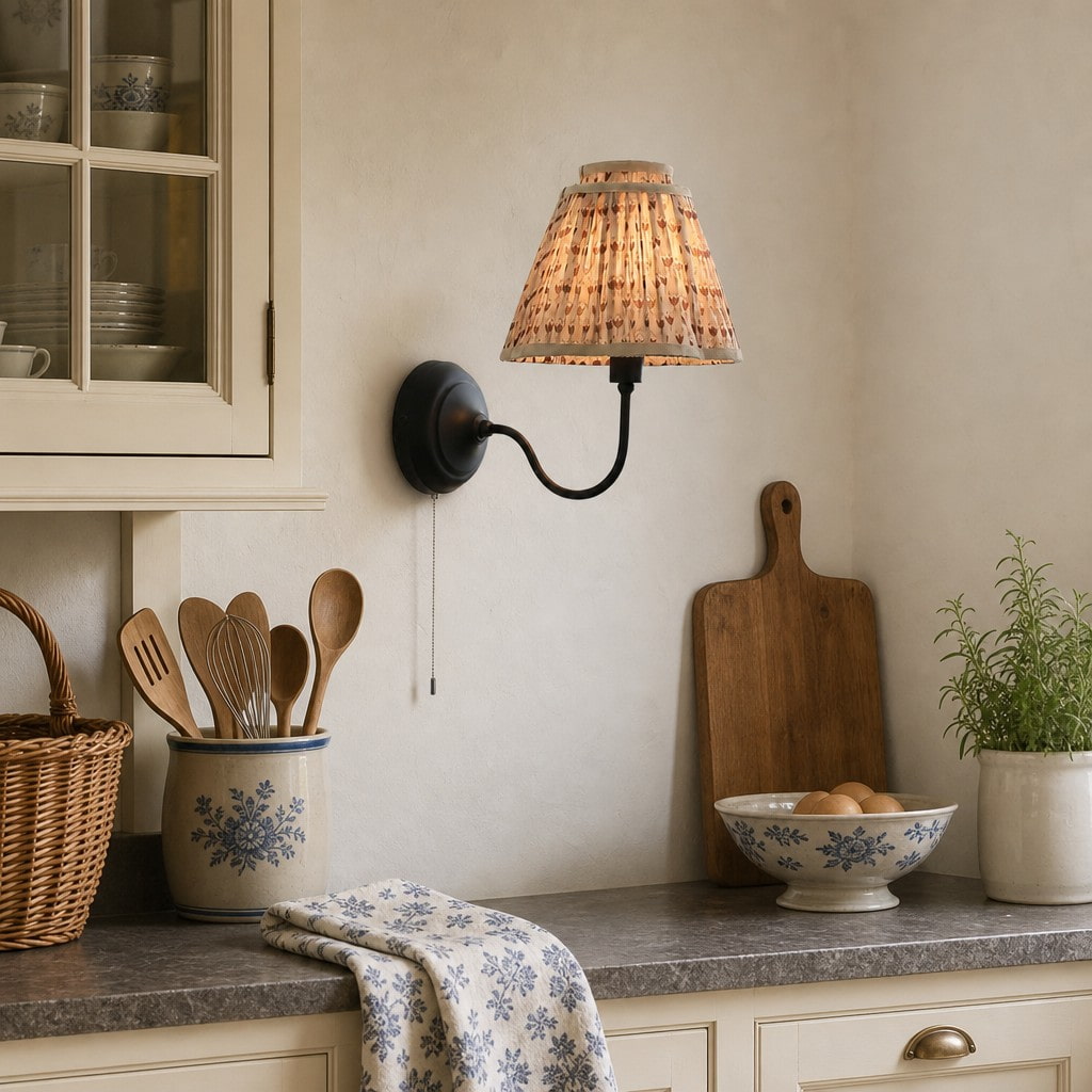 Solmire Contemporary Fabric Wall Sconce Fabric Metal Wall Light for Bedroom and Hallway Study Room
