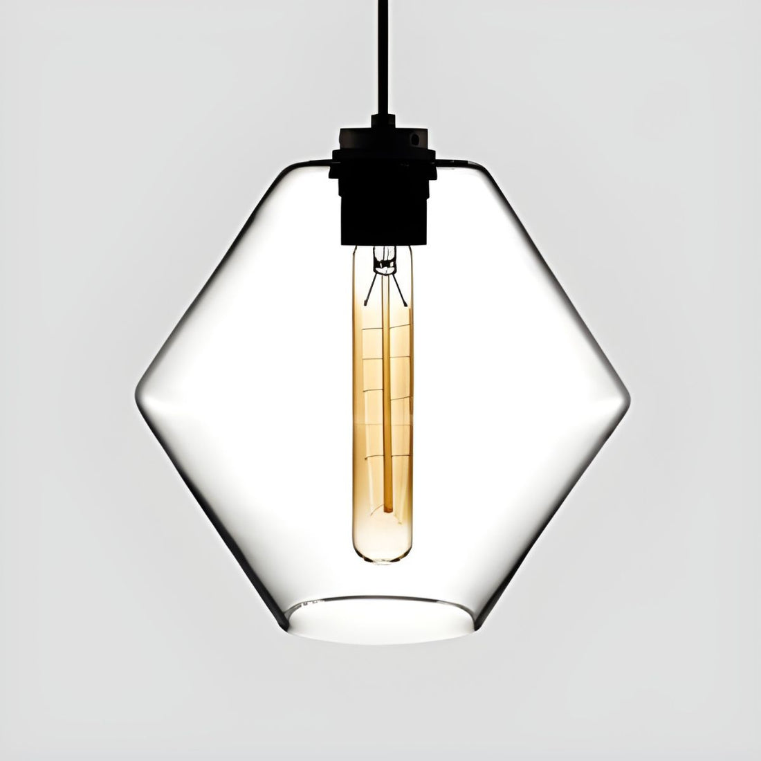 Crystalline Series Pendant Light - Blown Glass Multi Colored Glass Pendant Lamp