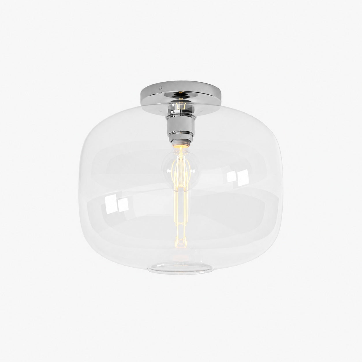 Lumivelle Sculptural Flush Mount Light – Modern Glass Ceiling Lamp