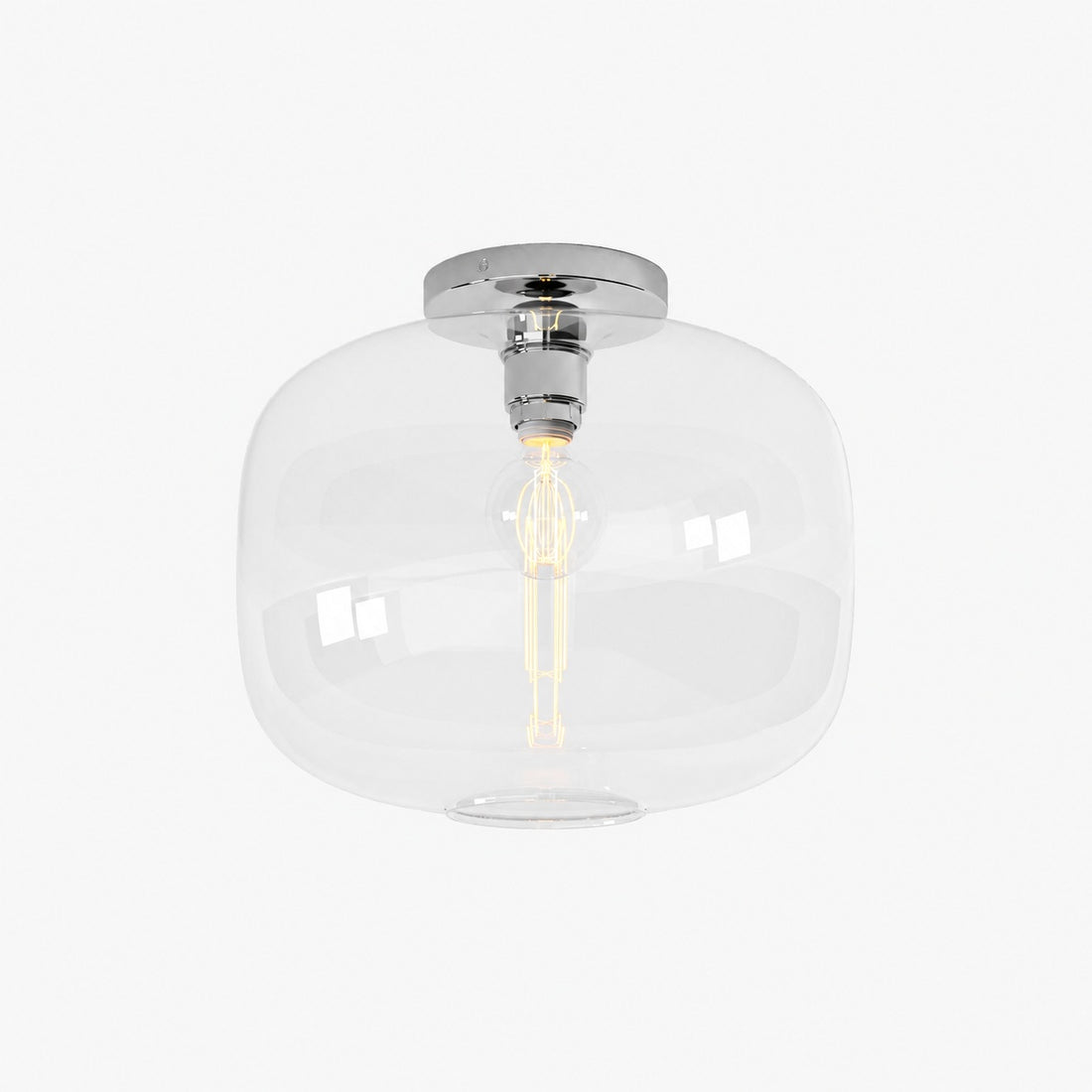 Lumivelle Sculptural Flush Mount Light – Modern Glass Ceiling Lamp