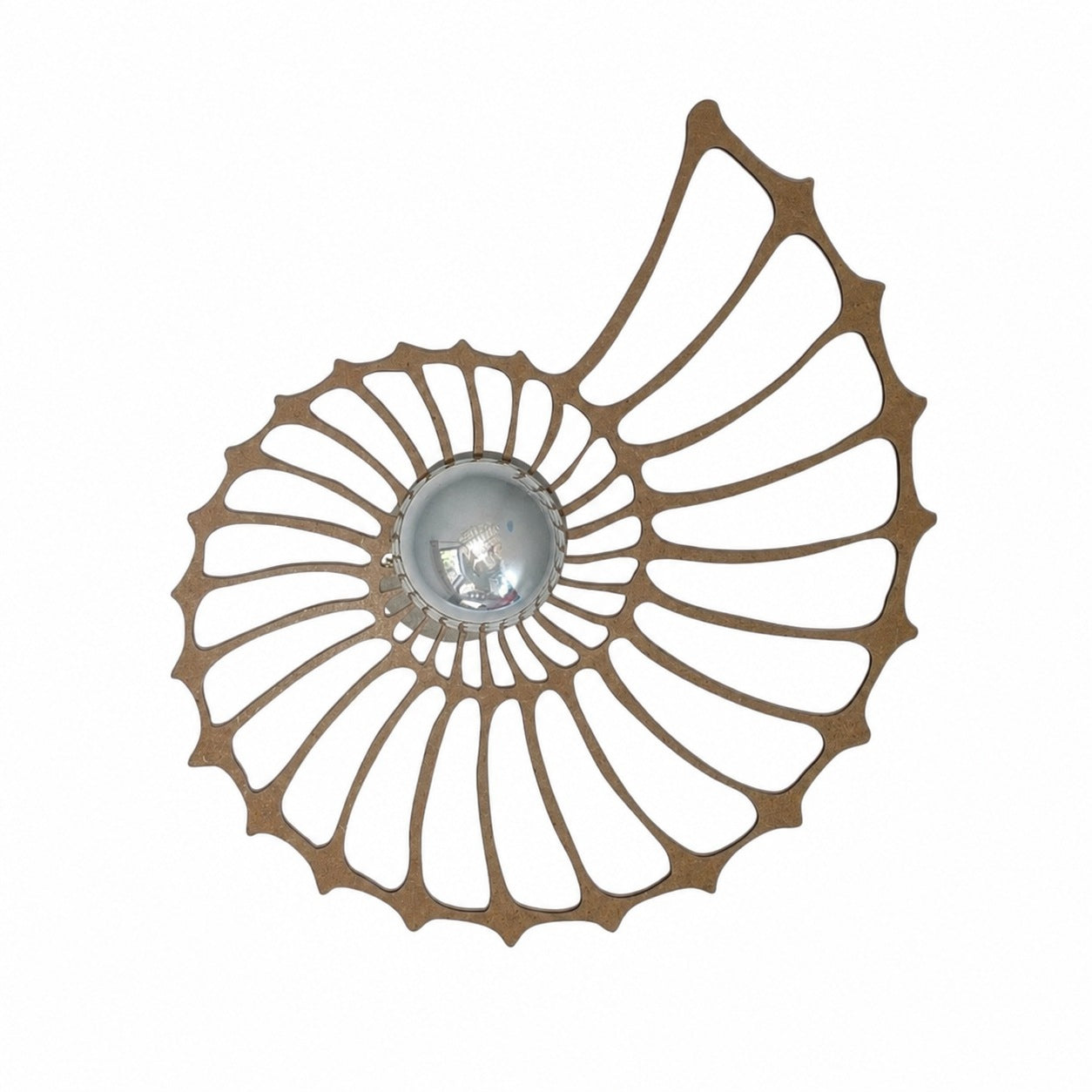 Spiralyn Nautilus Shell Silhouette Modern Wall Lamp - Lighting for Living Room