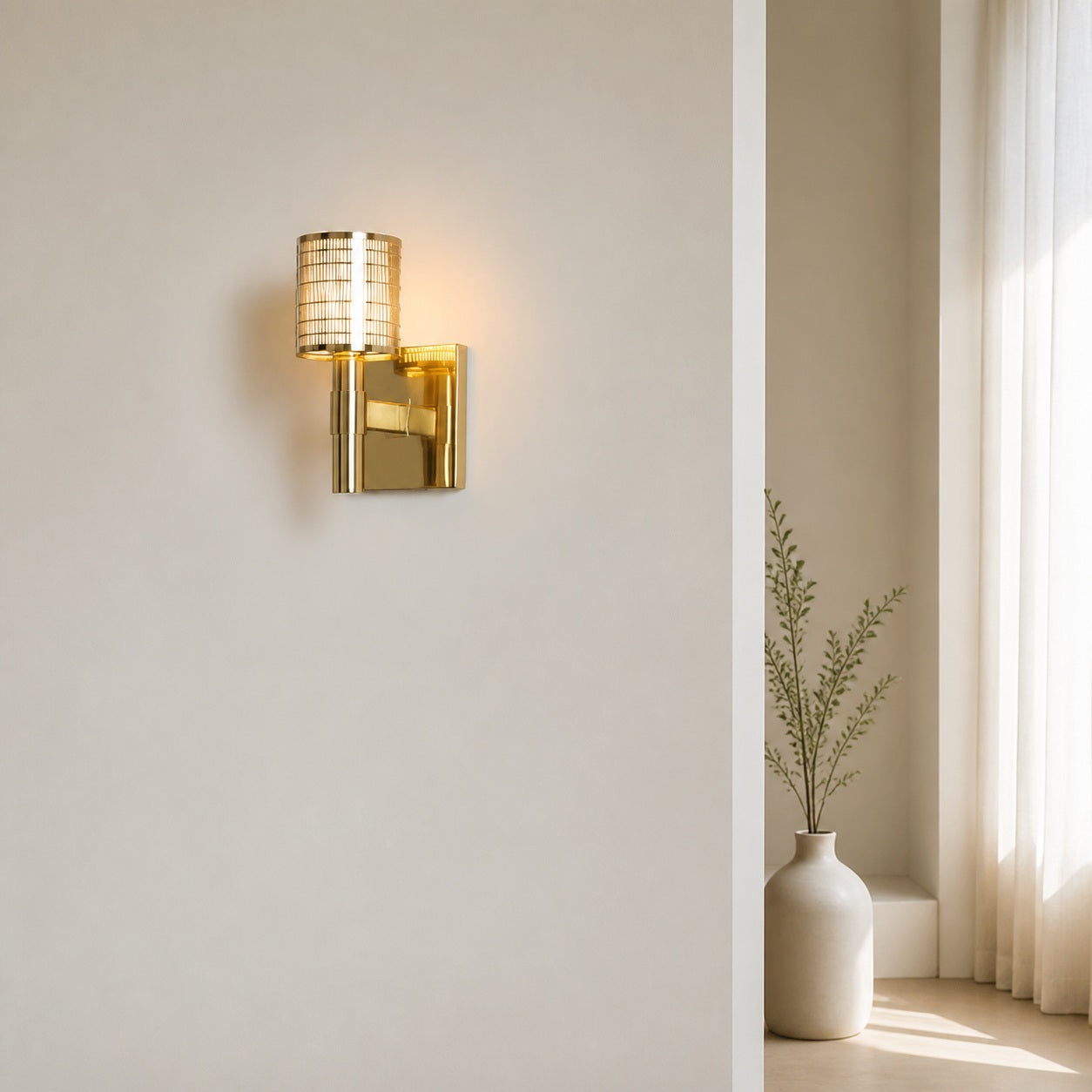 Galvia Modern Perforated Metal Sconce - Sleek Wall Light for Hallway & Bathroom