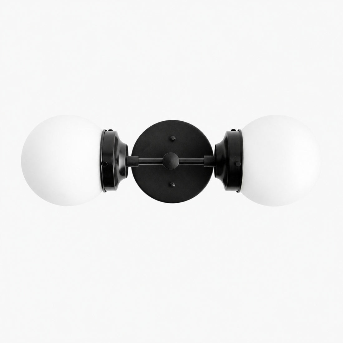Lumio Globe Modern Geometric Sconce - Two Light Bathroom Vanity Lighting