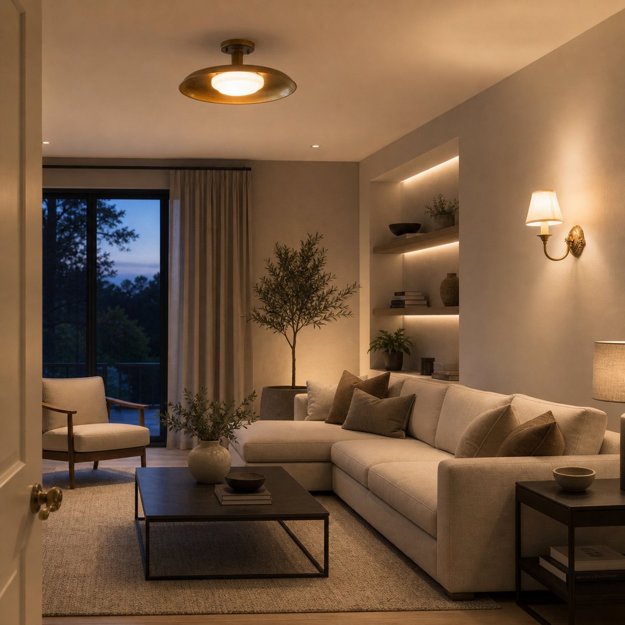 Pot-Lid Style Flat-Panel Ceiling Light