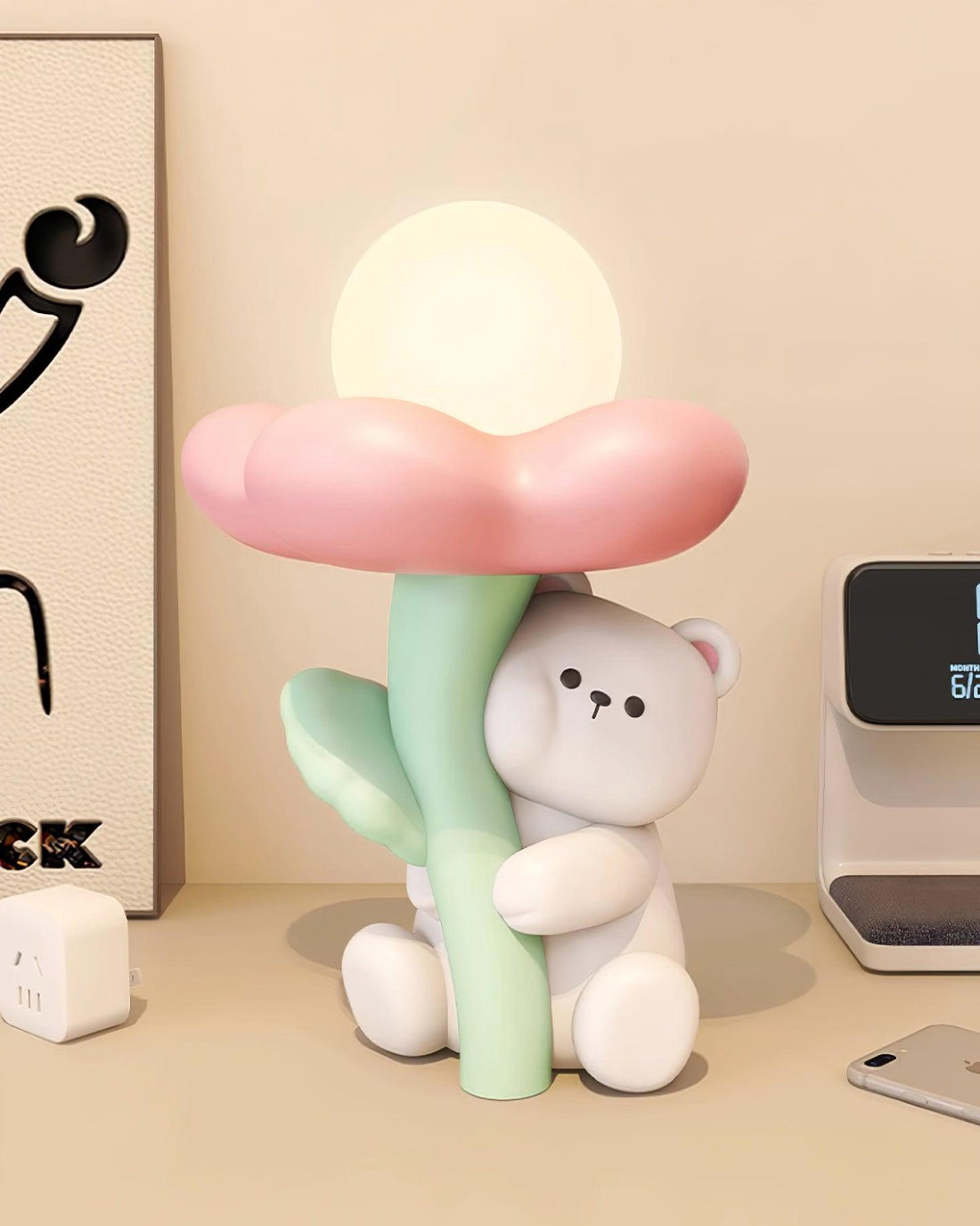 Cute Bear Resin Table Lamp