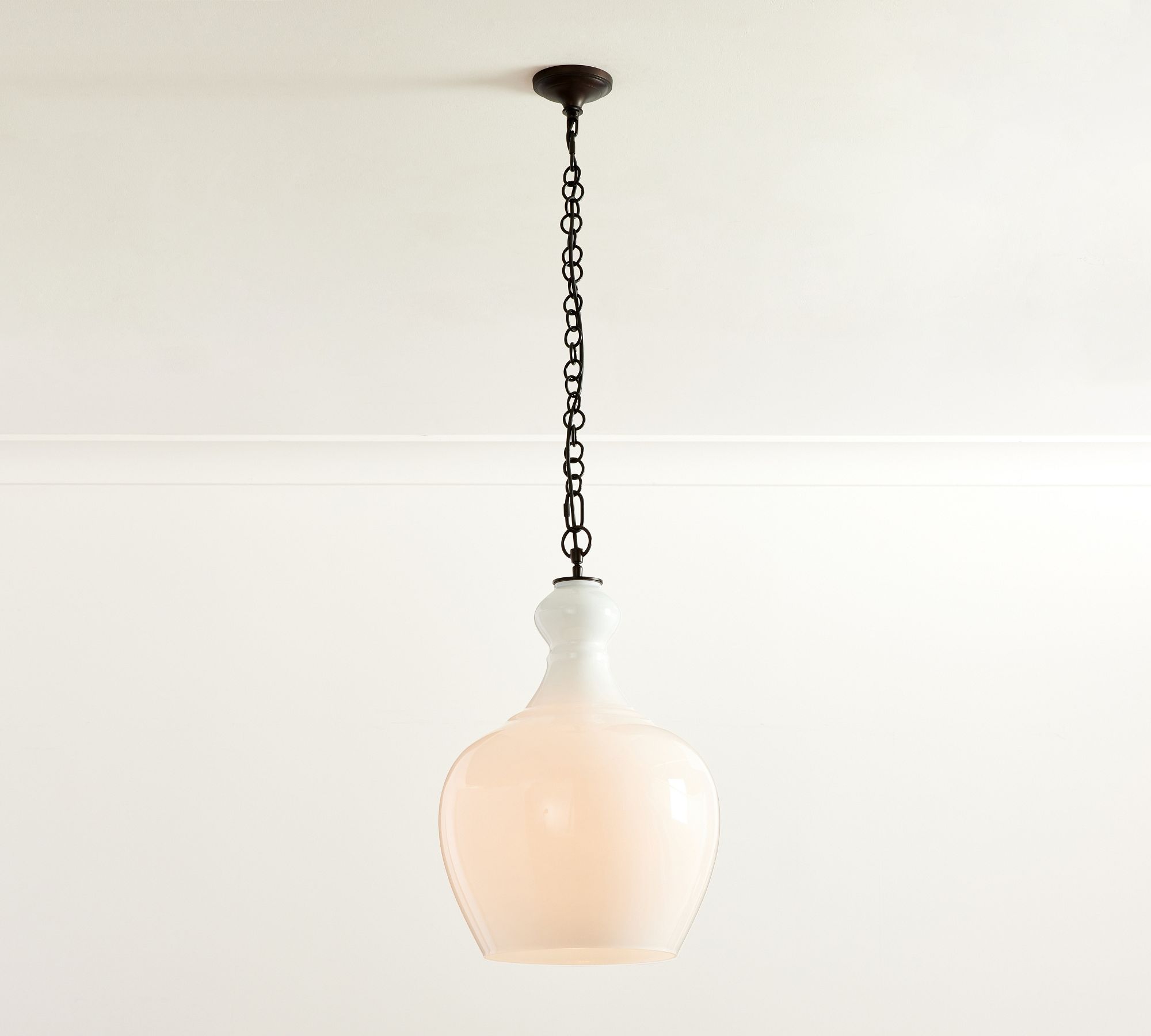 Lawson Warbled Milk Glass Pendant – Modern Elegance for Kitchen Island
