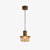 Style A amber brass pendant light