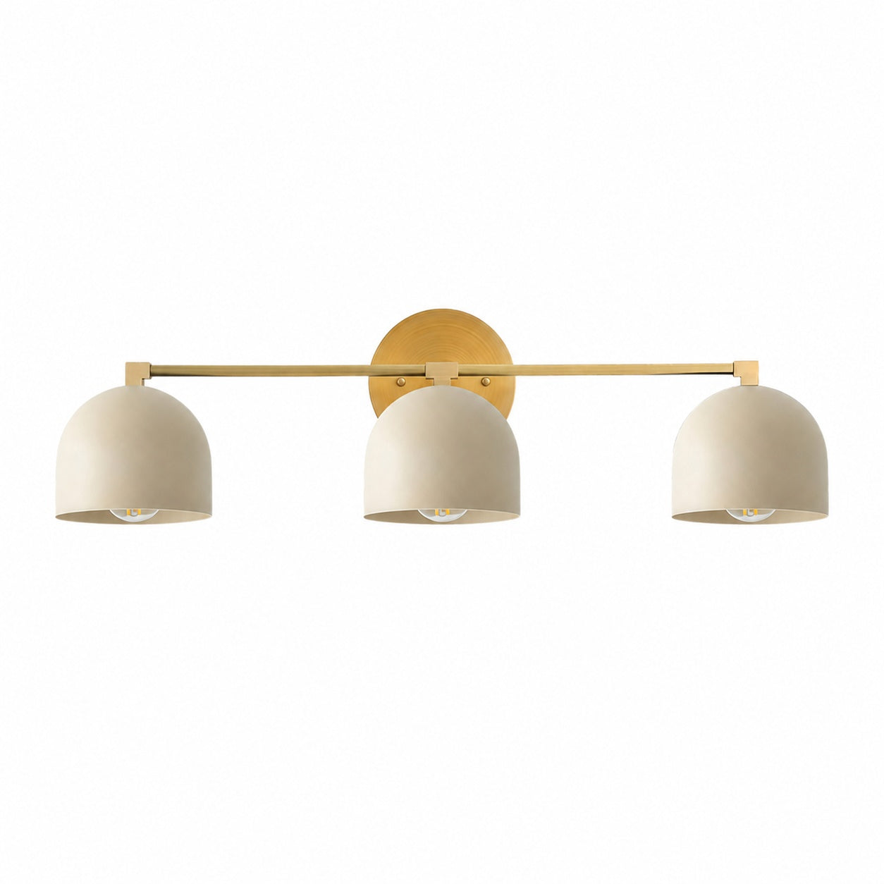 Metio Dome Mid-Century Deep Ball Vanity Lamp - Brass Wall Sconce