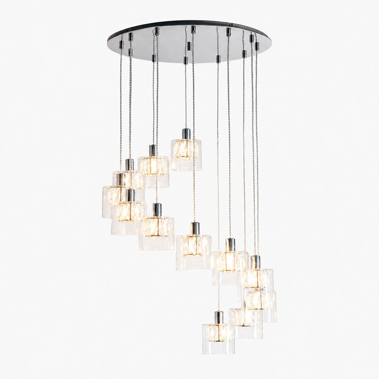 Glomara Sculpted Metal Pendant Lamp – Transitional Sconce Ambient Lighting for Bedrooms and Entryways