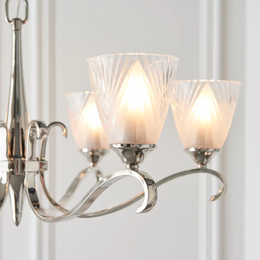 Lunetal Multi-Light Chandelier Crystal Accents Brass Finish - Modern Luxury for Dining Room and Living Room