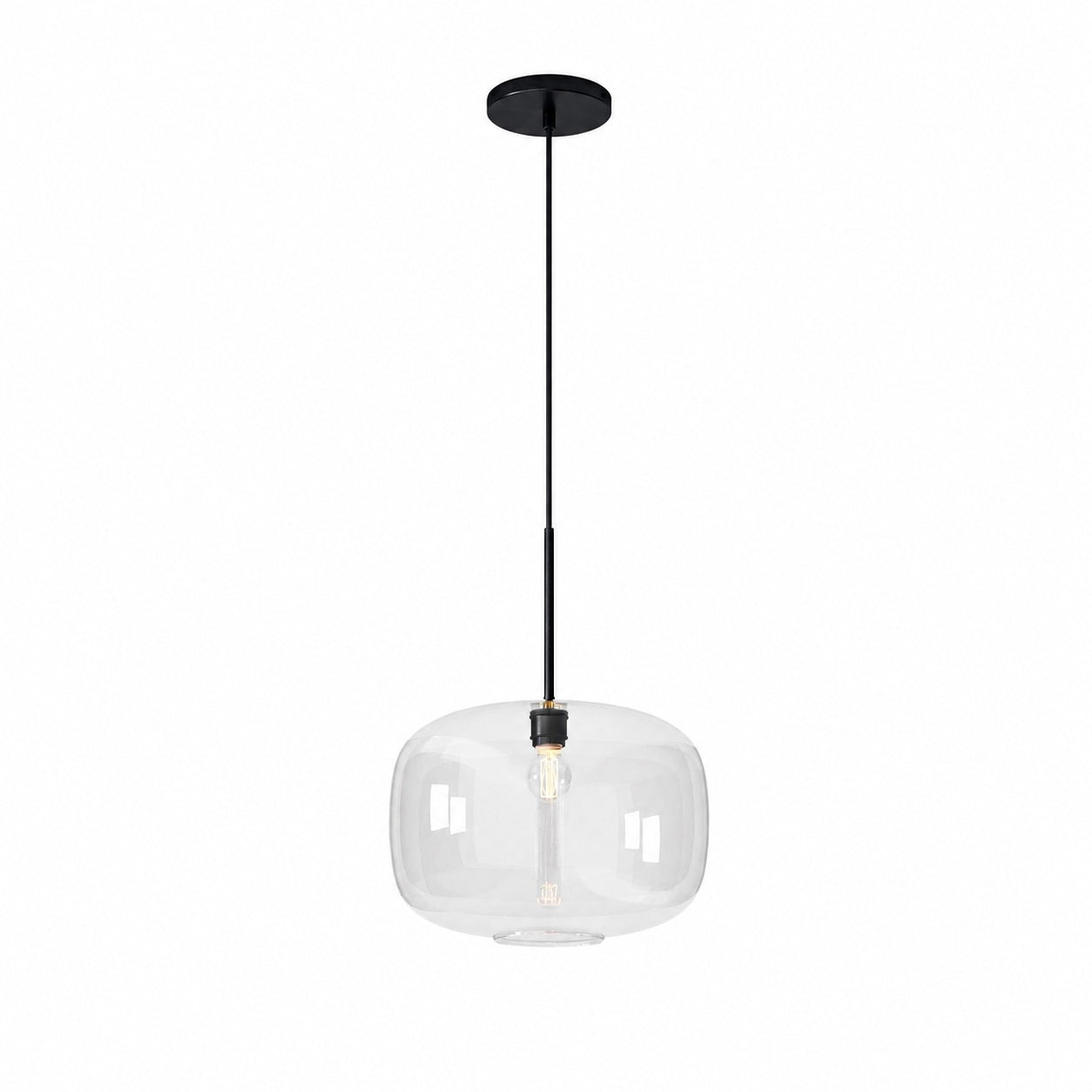 Lumivelle Pebble Pendant Light - Adjustable Glass Shade - Modern Lighting