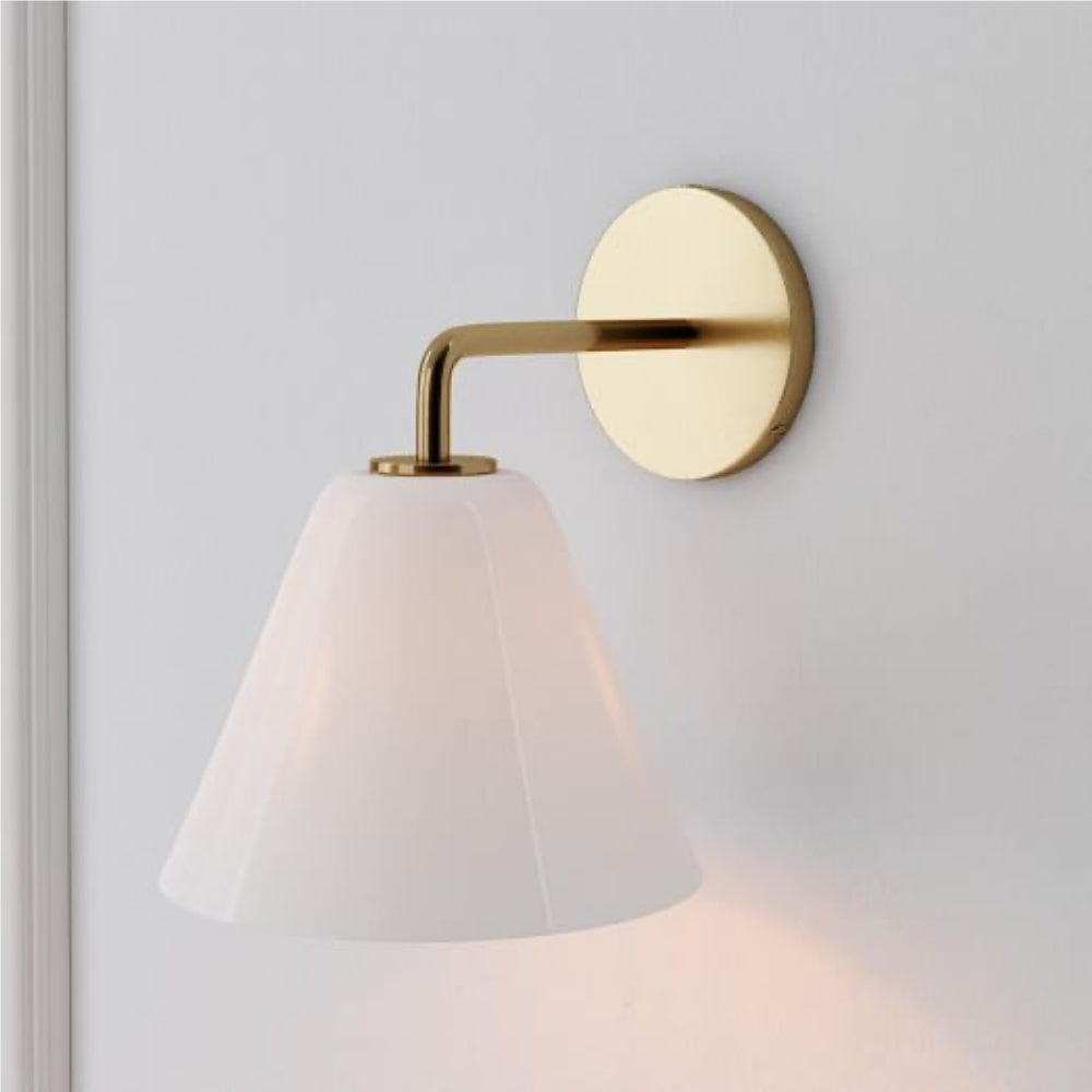 Sculptural Glass Geo Sconce - Modern Bathroom Mirror Globe Wall Light