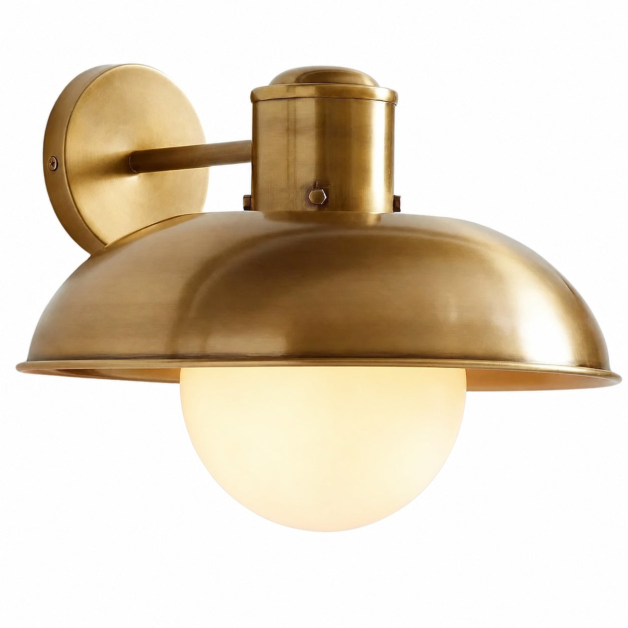 Cordax Industrial Modern Wall Lamp – Soft Opal Glass Glow for Hallway or Bedroom