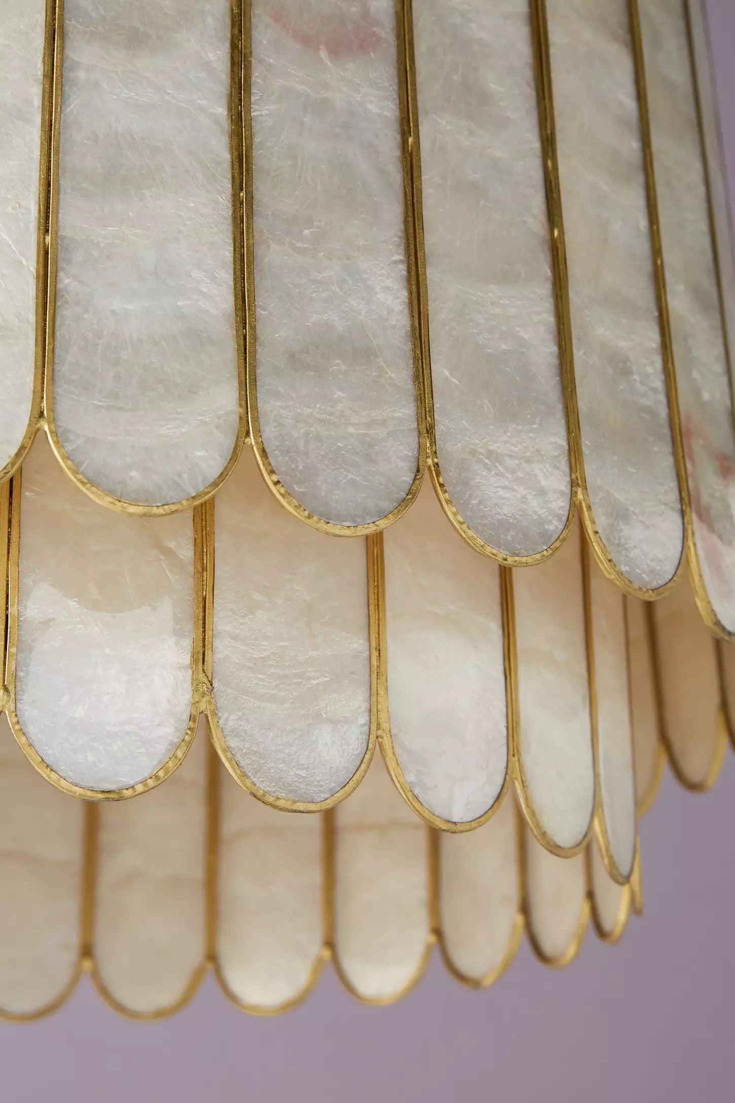 Lumica Capiz Faceted Pendant Light - Elegant Natural Shell Design