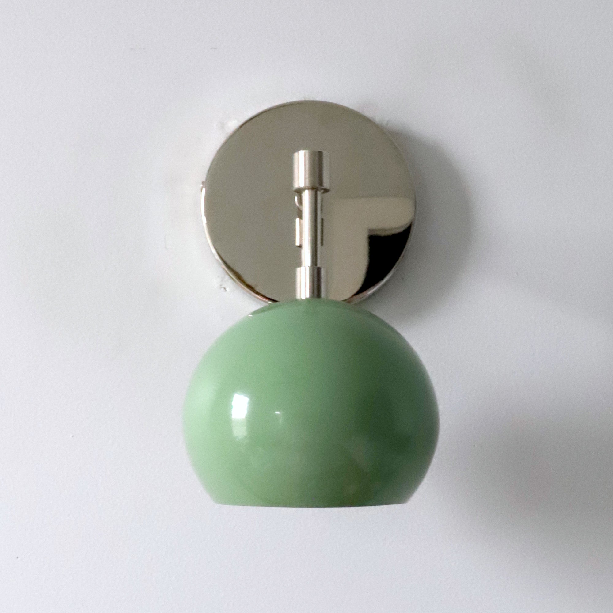 Vintage Inspired Spring Green Globe Wall Sconce