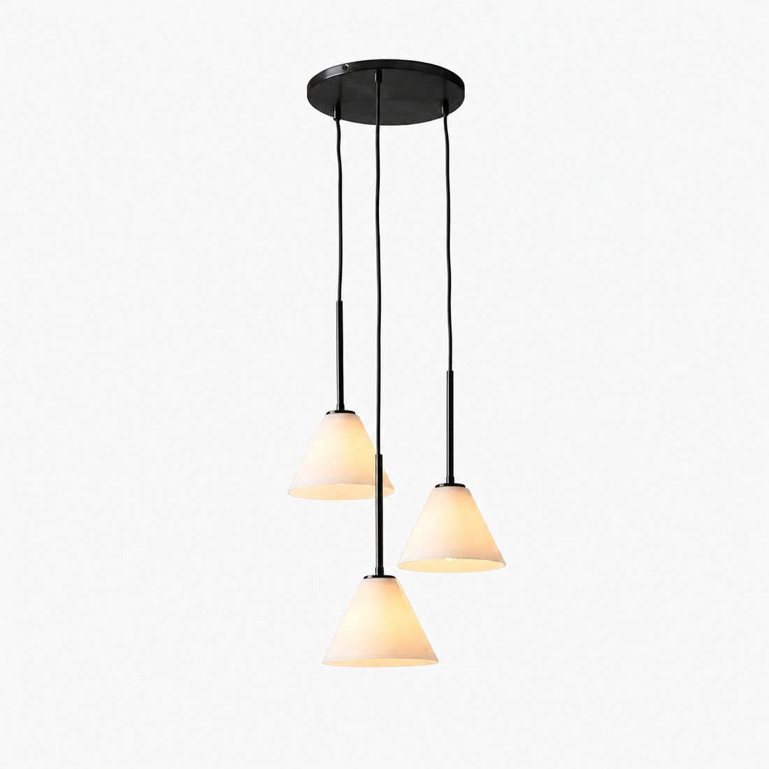 Conica 3-Light Cone Chandelier - Sculptural Glass Pendant Lighting Modern Style