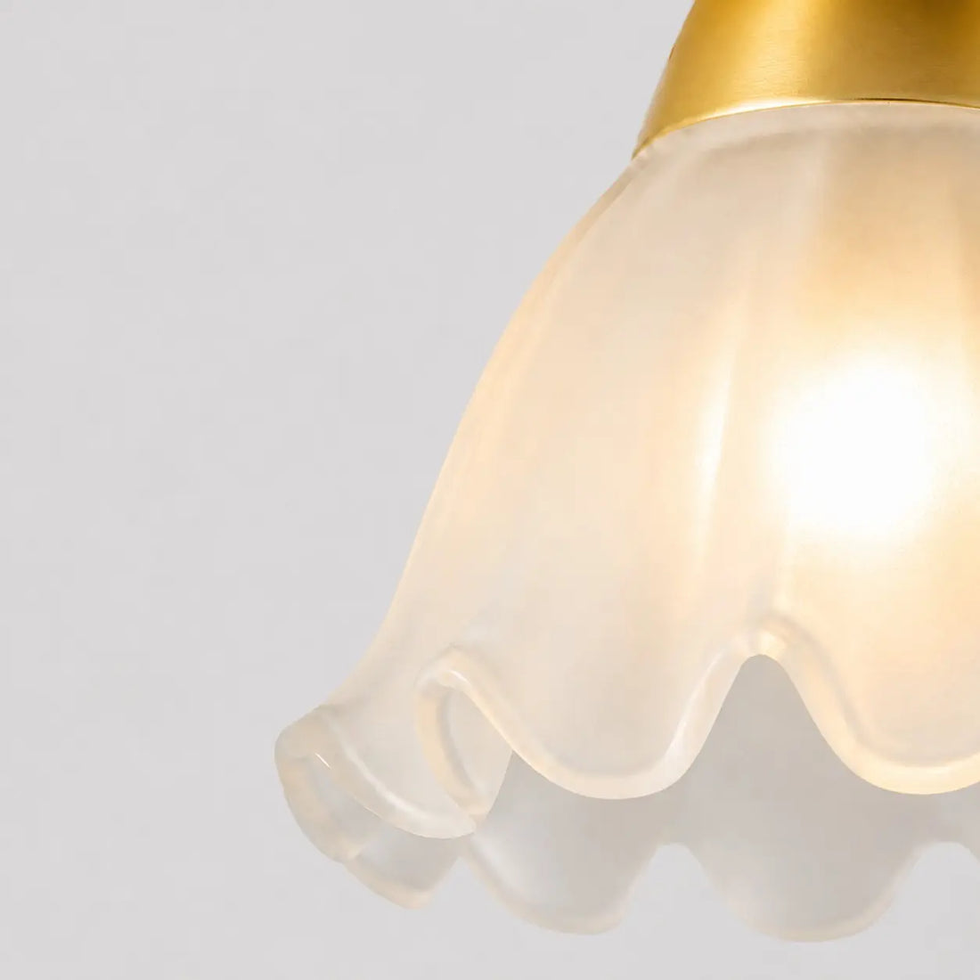 Frosted petal glass edge and illuminated texture detail