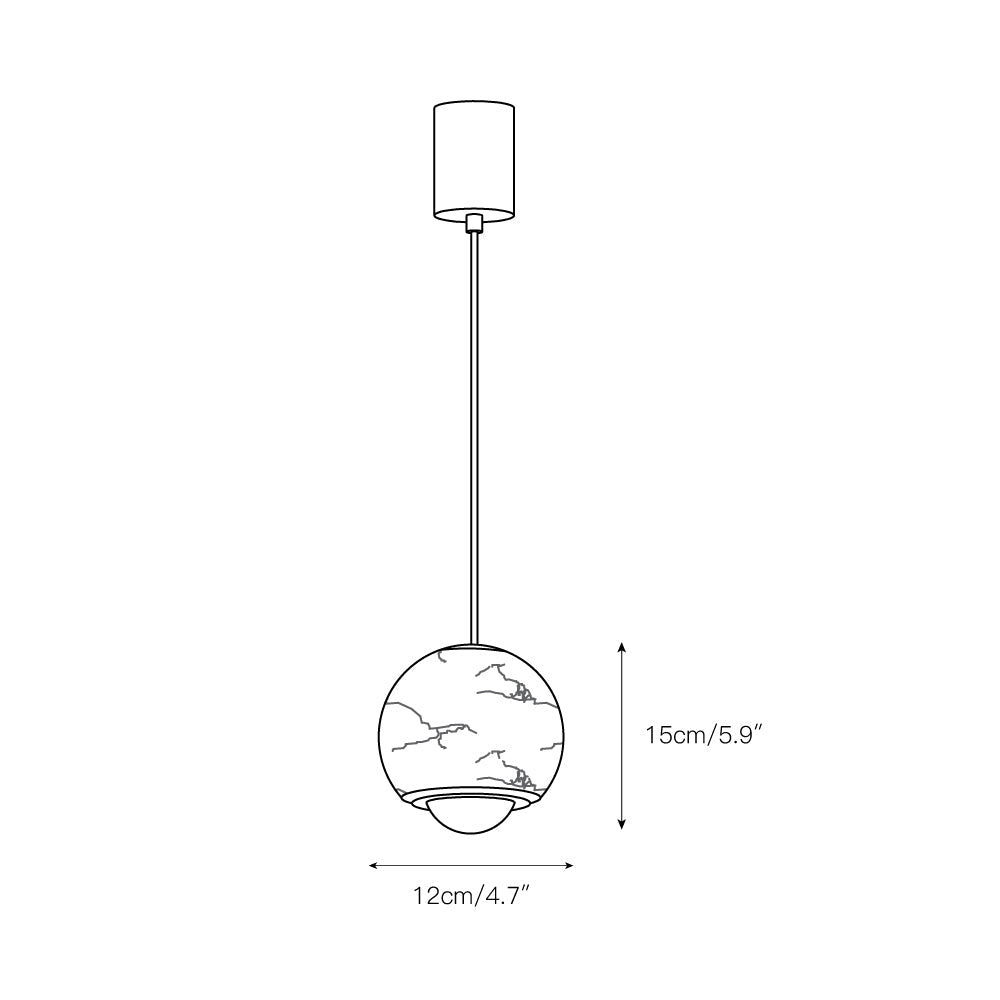 Ferox Alabaster Pendant Light