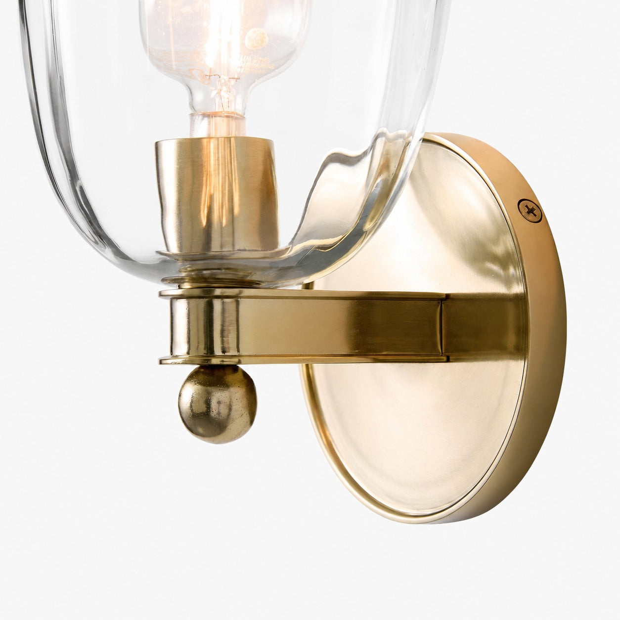 Vega Glass Minimalist Globe Wall Sconce Soft Diffused Glow Available in One or Two Lights